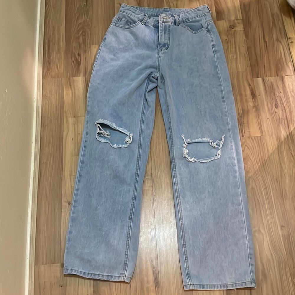 Light wash ripped jeans